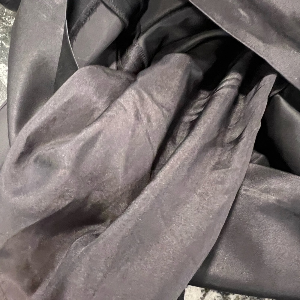 VERA WANG Lavender label black strapless with draped bodice and interesting back - Picture 7 of 13